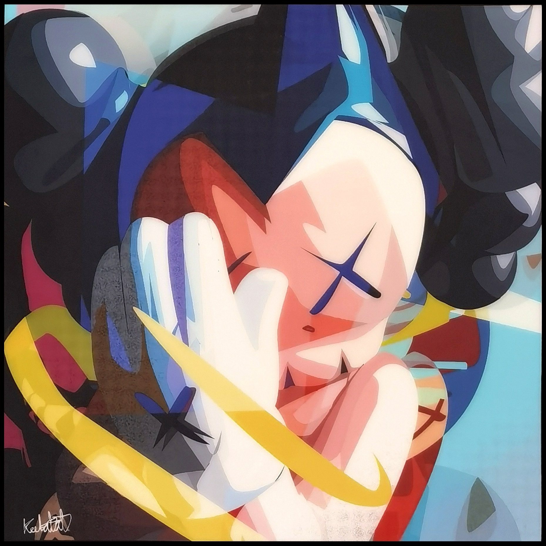 kaws/BFF卡通客厅书房波普风挂画