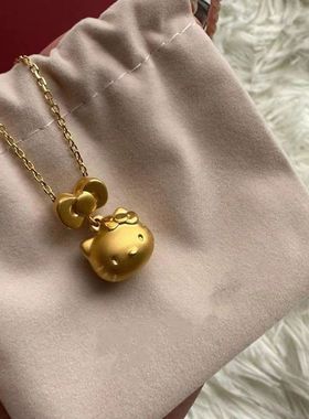 新款HelloKitty项链三丽鸥简约小众百搭凯蒂猫闺蜜学生吊坠锁骨链