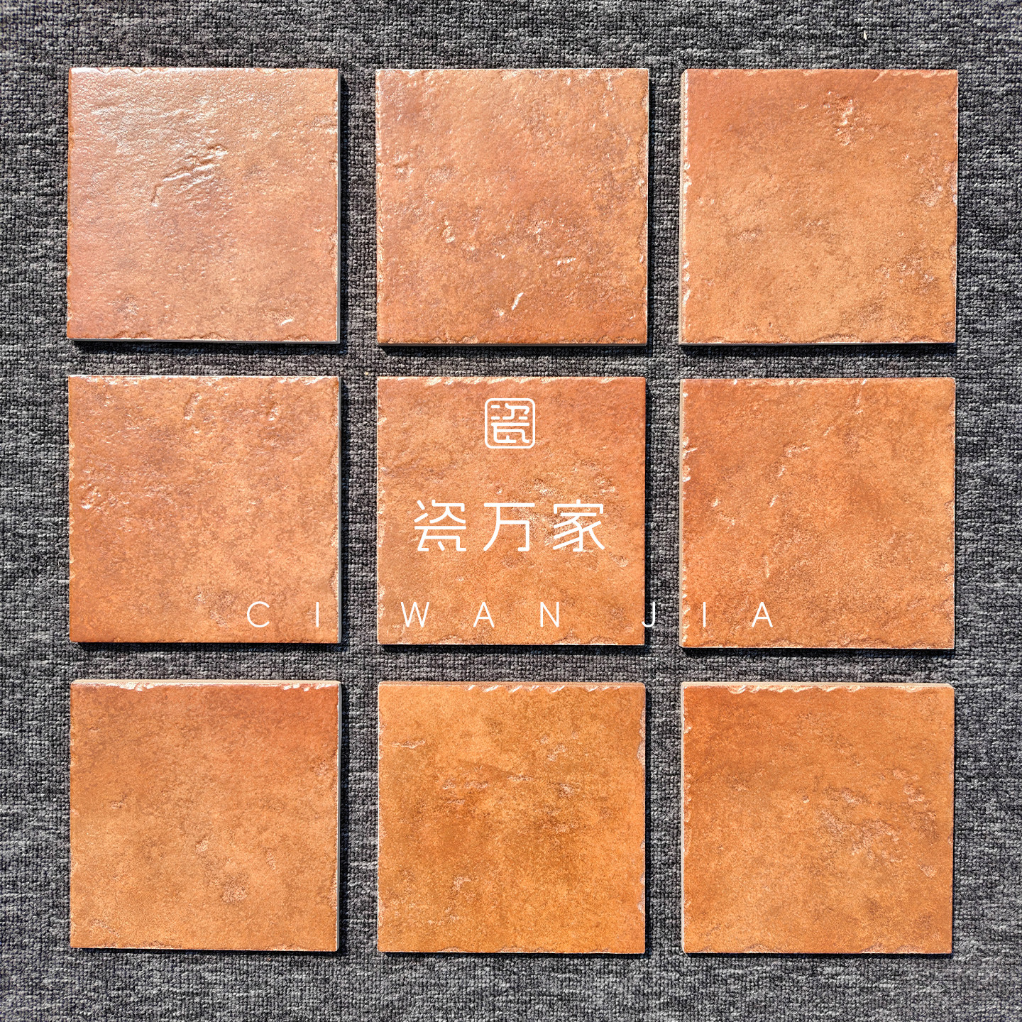 渐变陶土色仿古砖意大利进口瓷砖道格拉斯 防滑地砖卫生间165x165