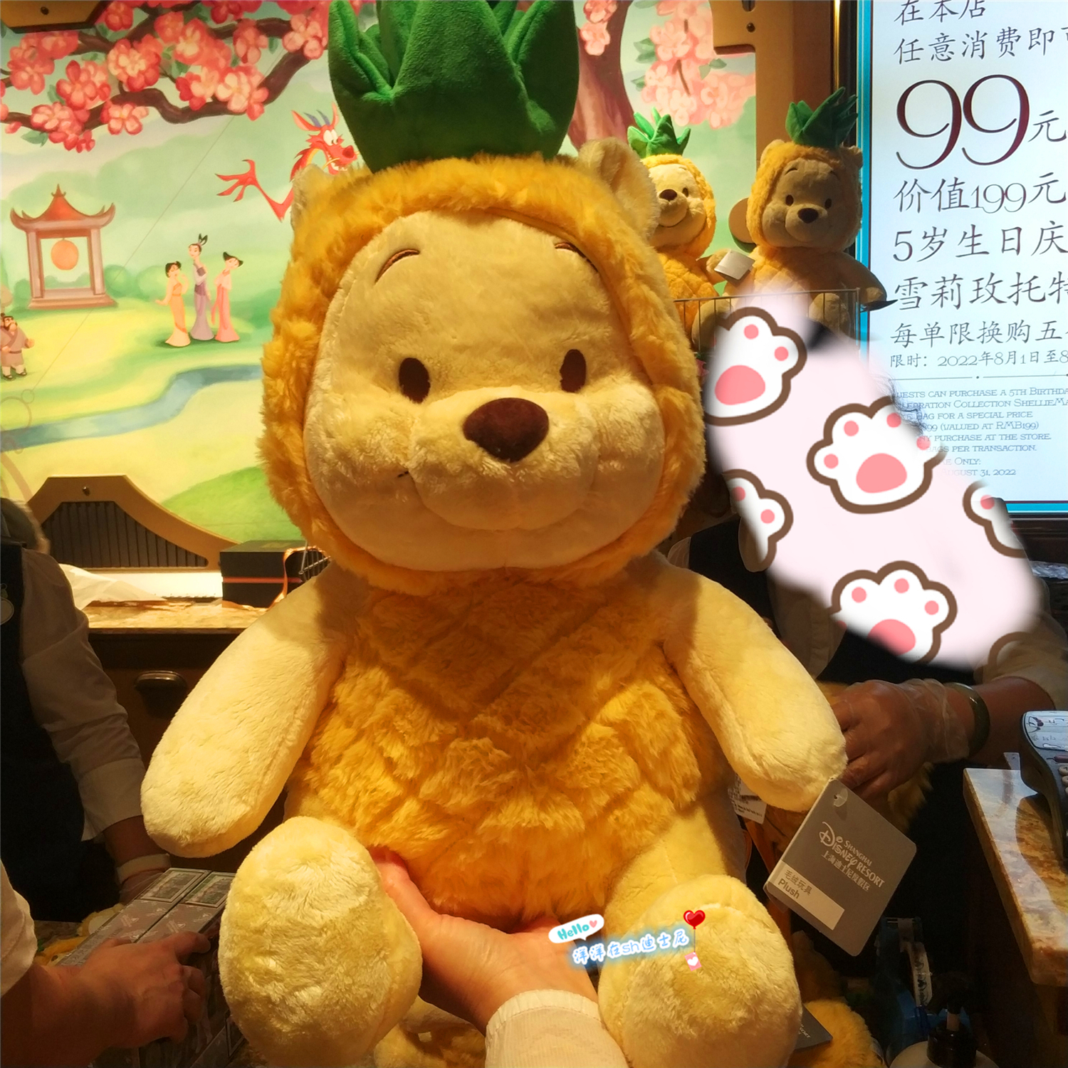 上海迪士尼维尼菠萝噗噗