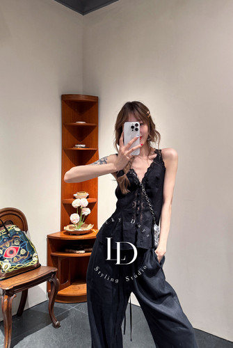 非实价2025夏季新款潮牌轻奢洋气宽松高品质气质休闲百搭蕾丝背心