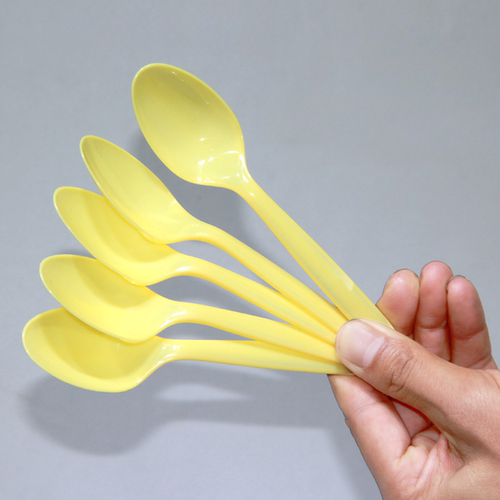 一次性塑料大黄黄色大羹勺子饭勺
