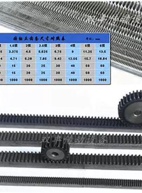 直齿条导轨45#正齿条齿轮配套齿条1.5模2模2.5模3模4模5模6模定做