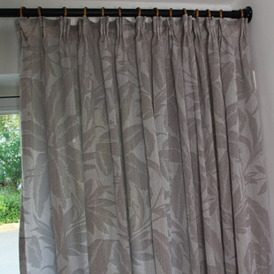 外贸窗帘成品挂钩款加厚纱帘中古风透光不透人窗纱复古高级纱清仓