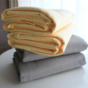 外贸加厚全棉床单单件蜂巢华夫格纯棉单子被单枕套2三件套学生