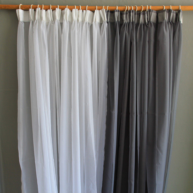 外贸窗帘纱帘窗纱窗帘成品飘窗阳台客厅卧室透光白色纱帘灰色纱帘,居家布艺,成品窗帘,淘宝优惠券,粉丝福利购,淘宝优惠卷