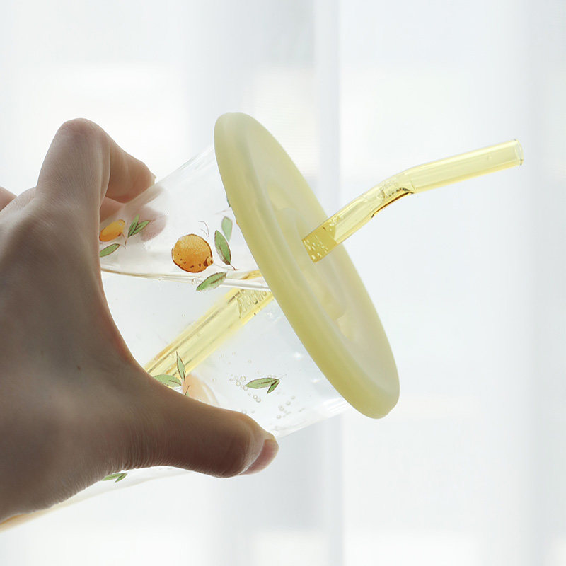 蓝莲花家居硅胶盖杯盖大口径食用级马克杯杯盖防尘带吸管孔圆形