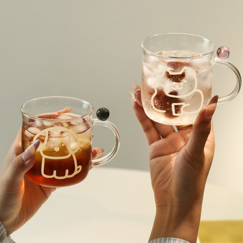 蓝莲花家居高硼硅玻璃水杯