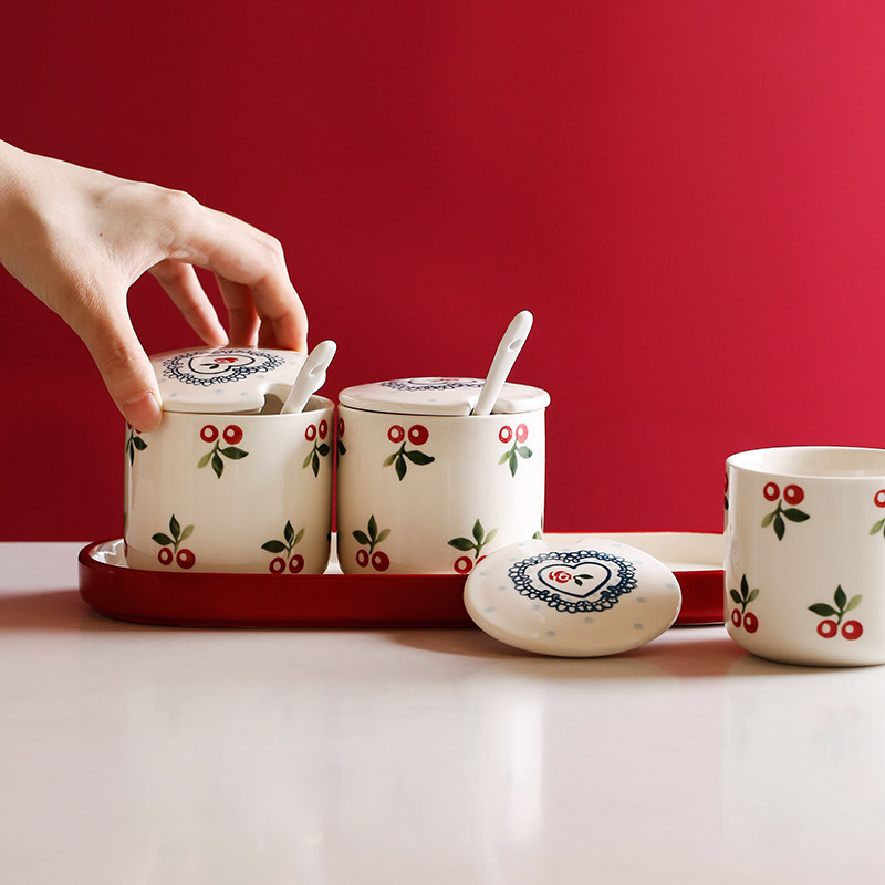 蓝莲花家居日式复古创意手绘陶瓷调味料罐调料盒套装组合厨房用品|msdalam kategori dapur/memasak Appliances, Alat dapur/Penyimpanan dapur, botol penyimpanan/bekas penyimpanan dapur, botol perasa - dari Buy2taobao.com untuk memberikan perkhidmatan ejen Taobao profesional membeli