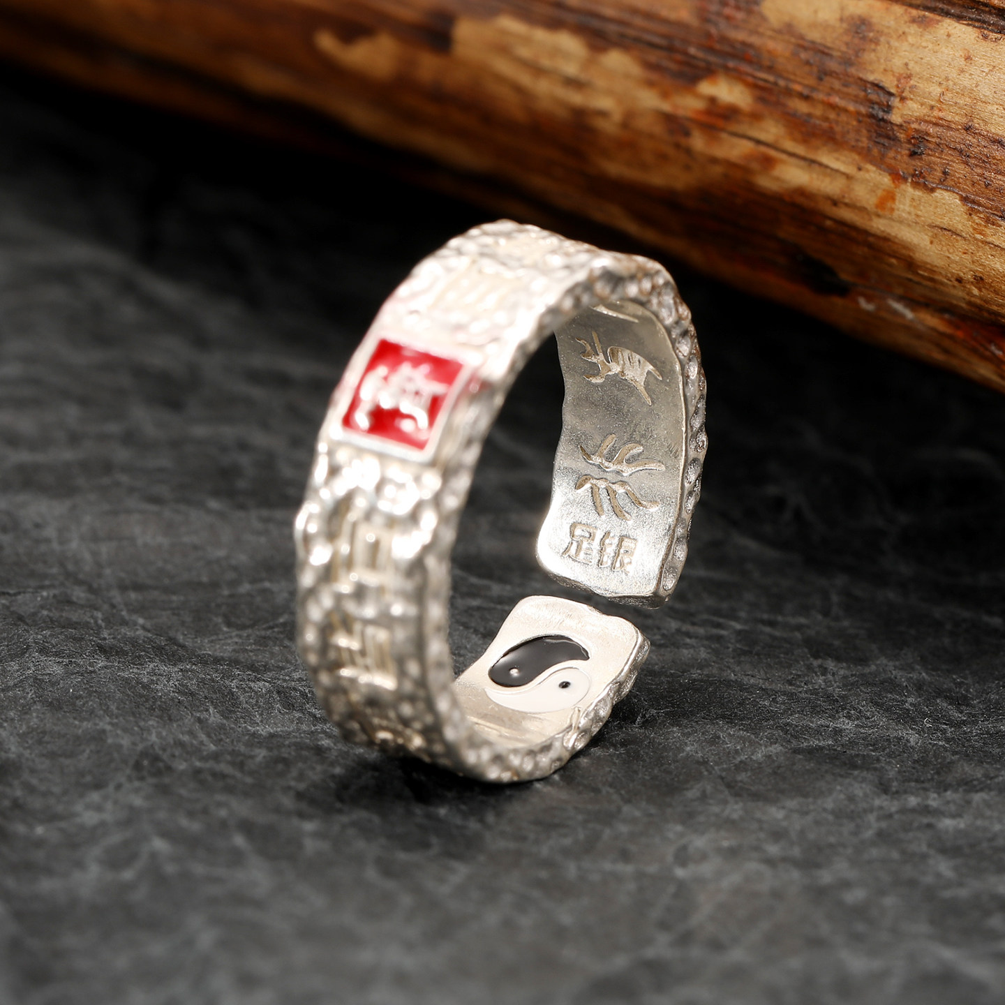 民族风足银紫薇讳平安戒指守护雨渐耳护身诸事皆宜滴釉开口指环,饰品/流行首饰/时尚饰品新,银饰戒指,淘宝优惠券,粉丝福利购,淘宝优惠卷