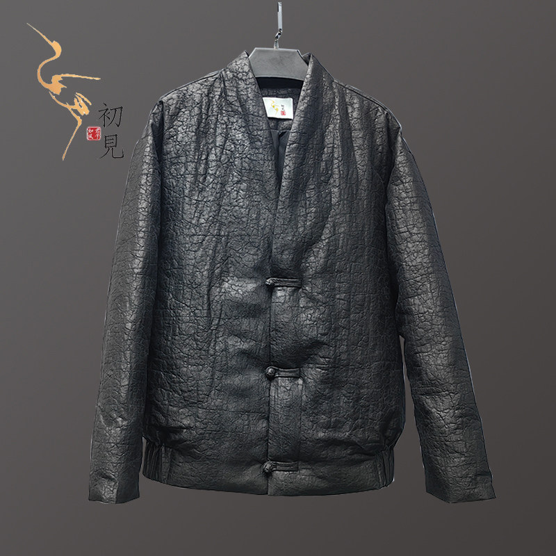 香云纱脱卸貂毛款鹅绒服