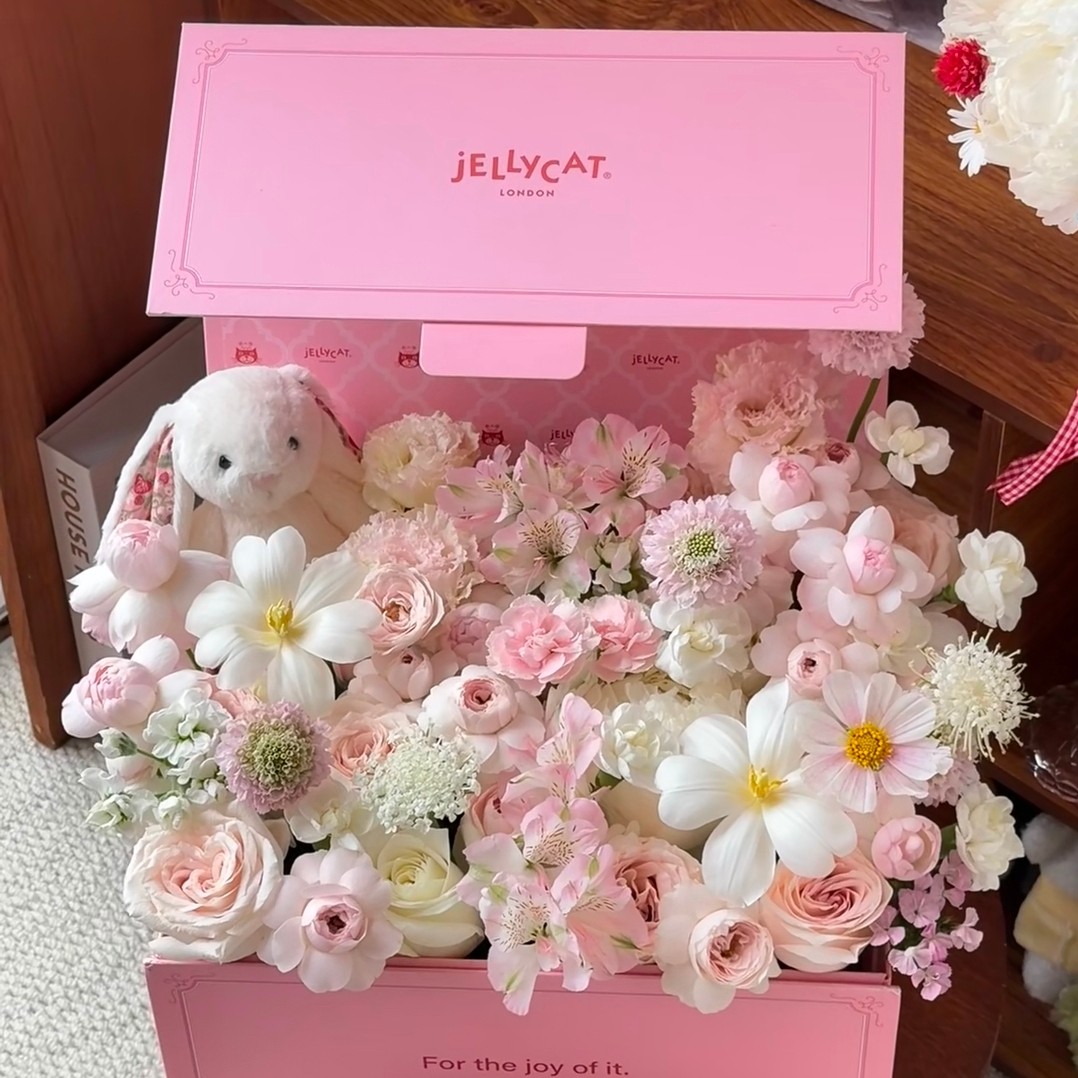 jelly兔玩偶生日礼盒北京上海南京苏州杭州宁波合肥无锡鲜花同城