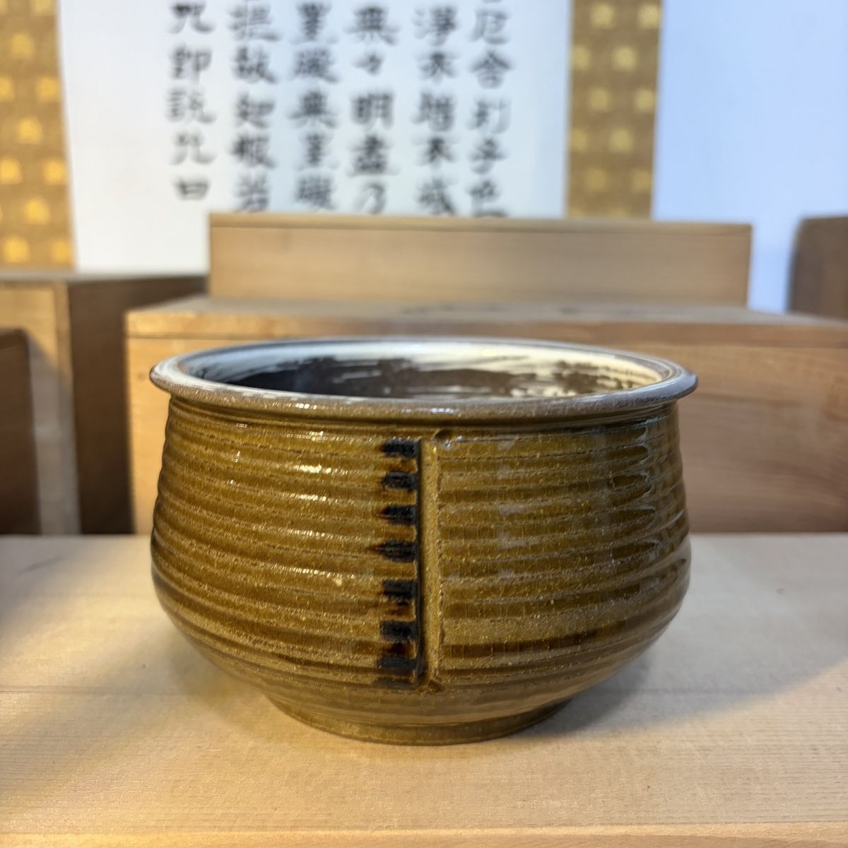 日本回流柴烧建水，陶瓷材质茶道/零配