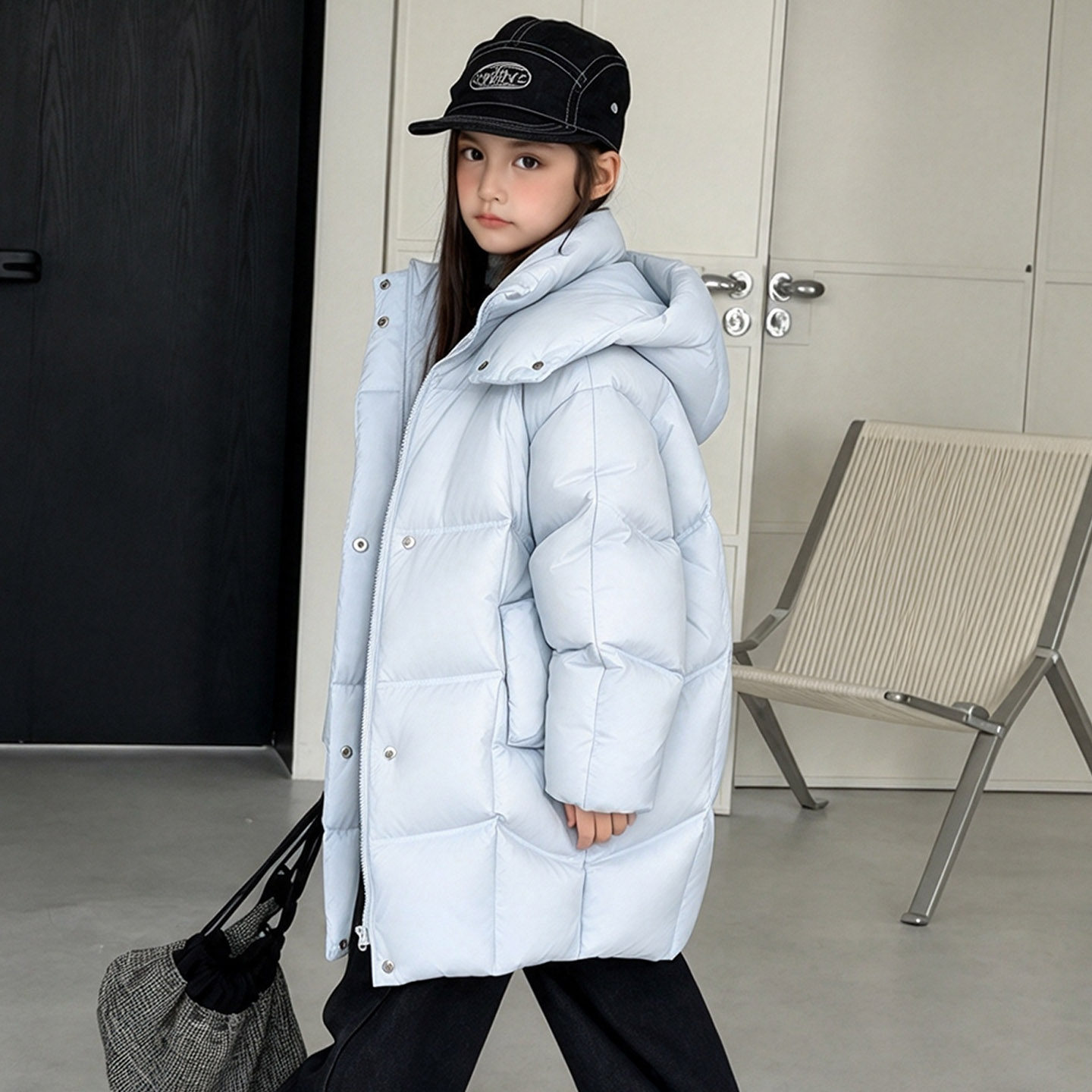 冬季新款女童羽绒服中长款过膝女孩中大童极寒加厚保暖休闲外套潮