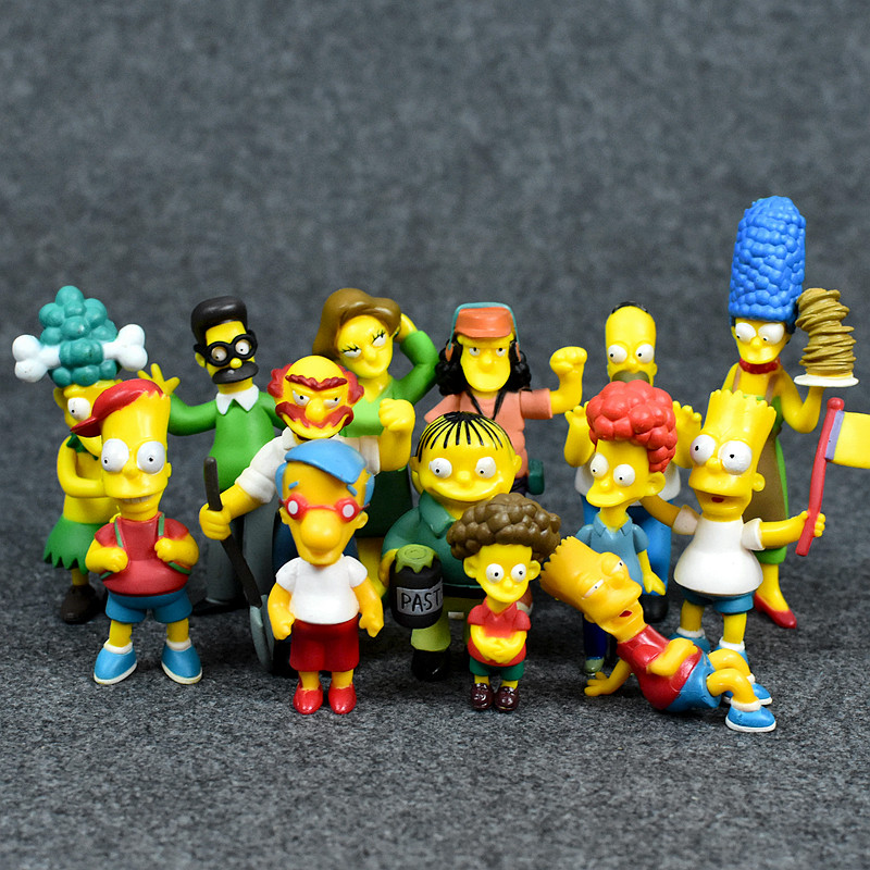 外贸散货simpsons全家福 辛普森一家人14款手办公仔摆件 玩偶模型