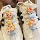 饰鞋 可爱卡通福字祥云马造型鞋 带扣萌趣立体国风生肖马年主题装 扣