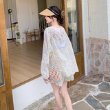 超火独特减龄蕾丝绣花防晒上衣配短裤套装女夏2025新款绝美两件套，女装套装/套裙，2C198