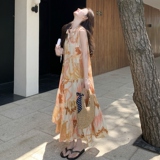 碎花无袖连衣裙女夏2025新款流行巨好看超火爆款度假风法式长裙，女装连衣裙，2C198