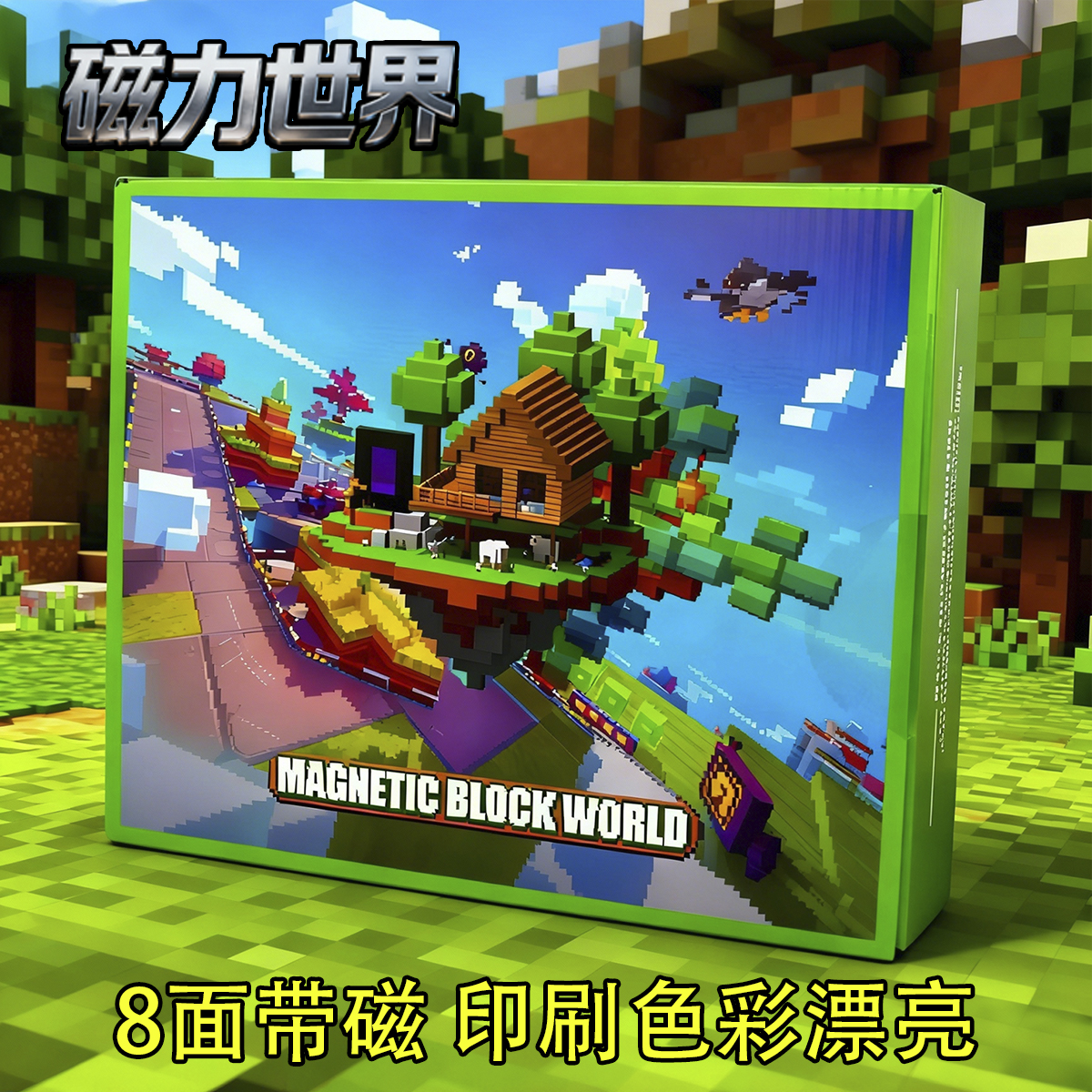 我的世界磁力积木2cm带收纳盒