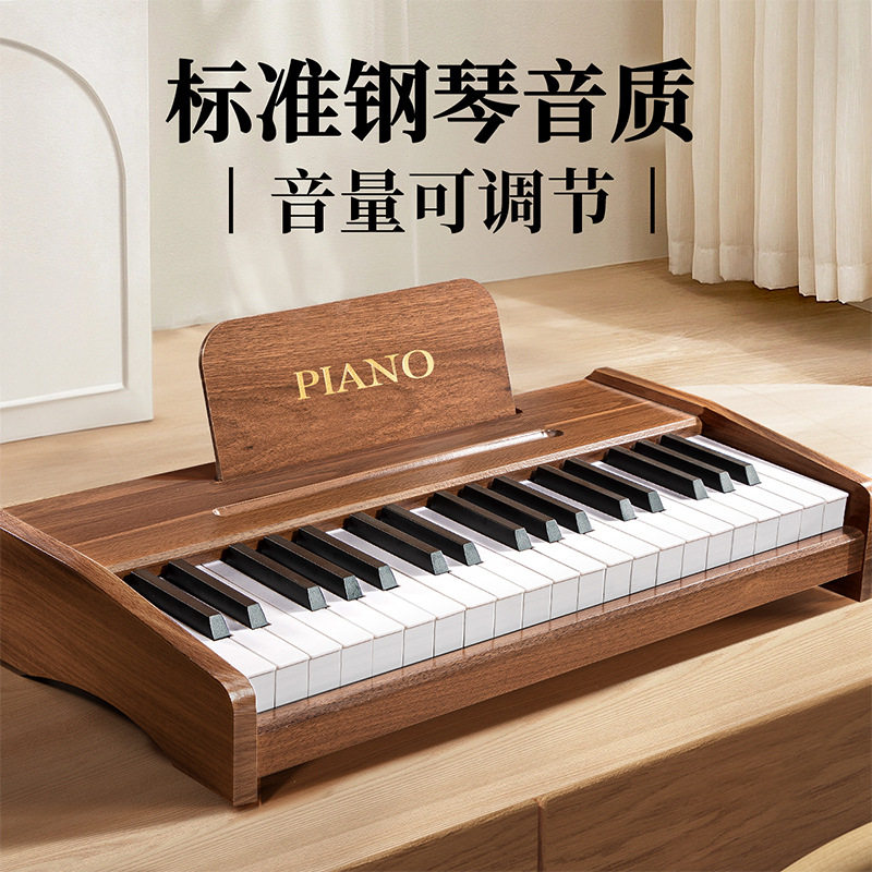 木质小钢琴儿童玩具男女孩37键电子琴启蒙音乐器宝宝专业生日礼物