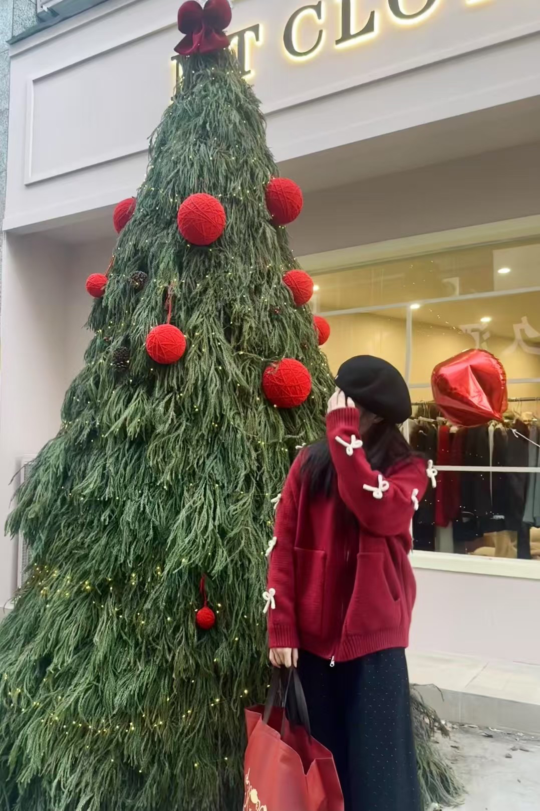 羊的故事25年韩版个性甜美蝴蝶结翻领双拉链可爱毛衣宽松开衫外套