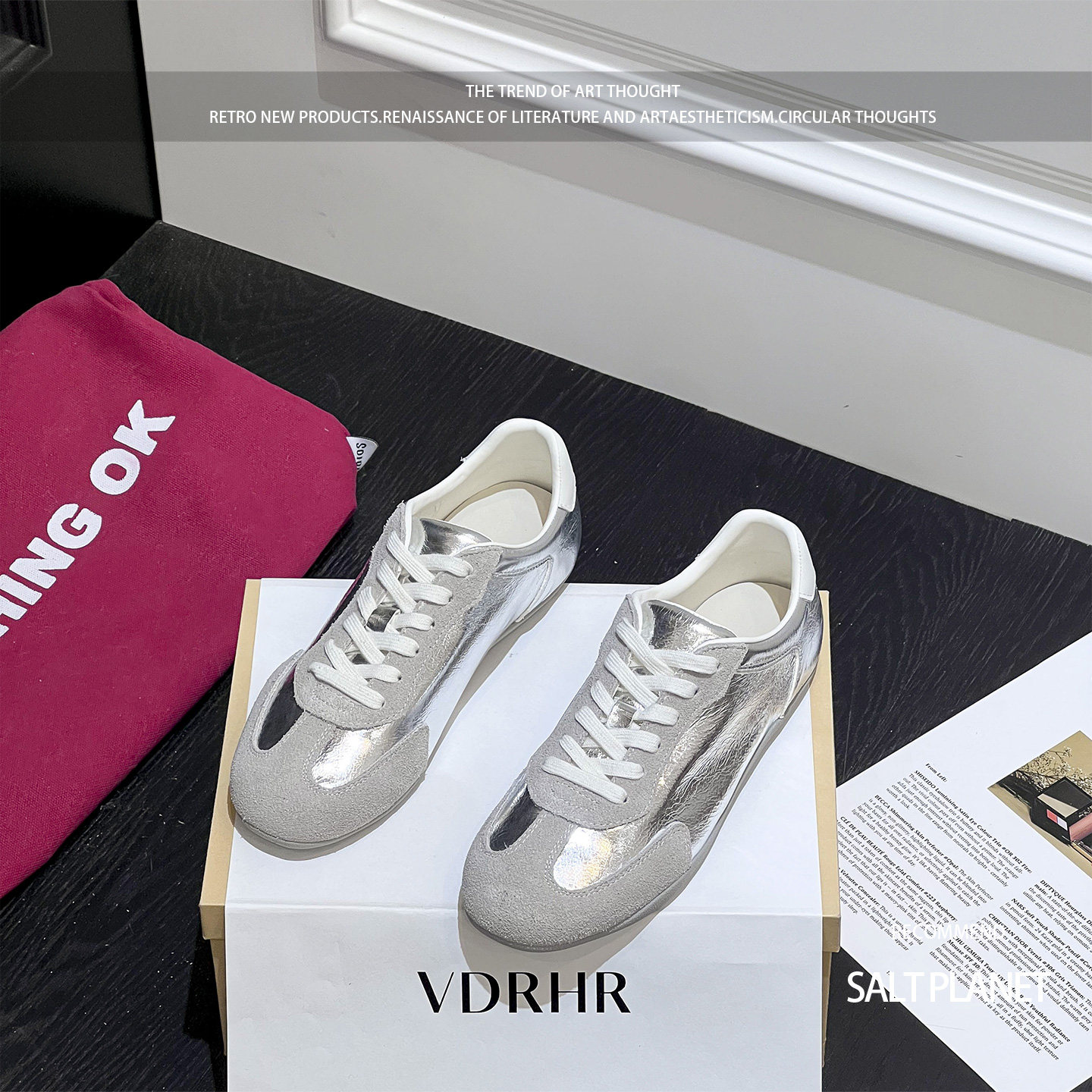 德训鞋女2026春季新款百搭银灰小白鞋圆头系带显脚小休闲运动女鞋,女鞋,德训鞋,淘宝优惠券,粉丝福利购,淘宝优惠卷