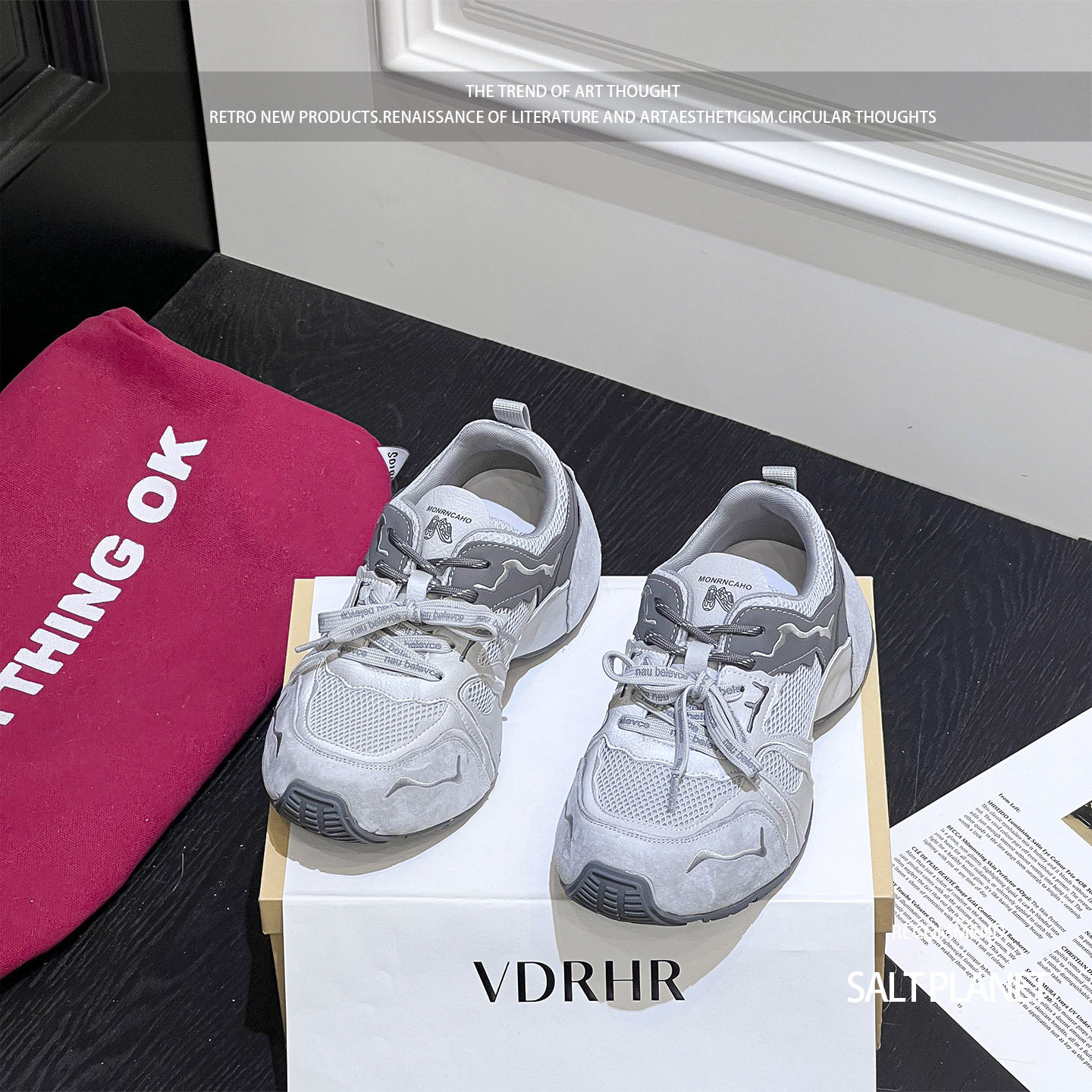 厚底增高配阔腿裤女士老爹鞋春季2026新款女鞋透气灰色运动鞋网面,女鞋,老爹鞋,淘宝优惠券,粉丝福利购,淘宝优惠卷