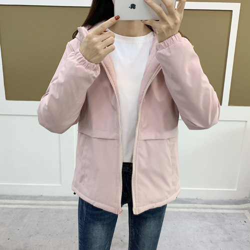 女士大码宽松二棉加棉保暖外套