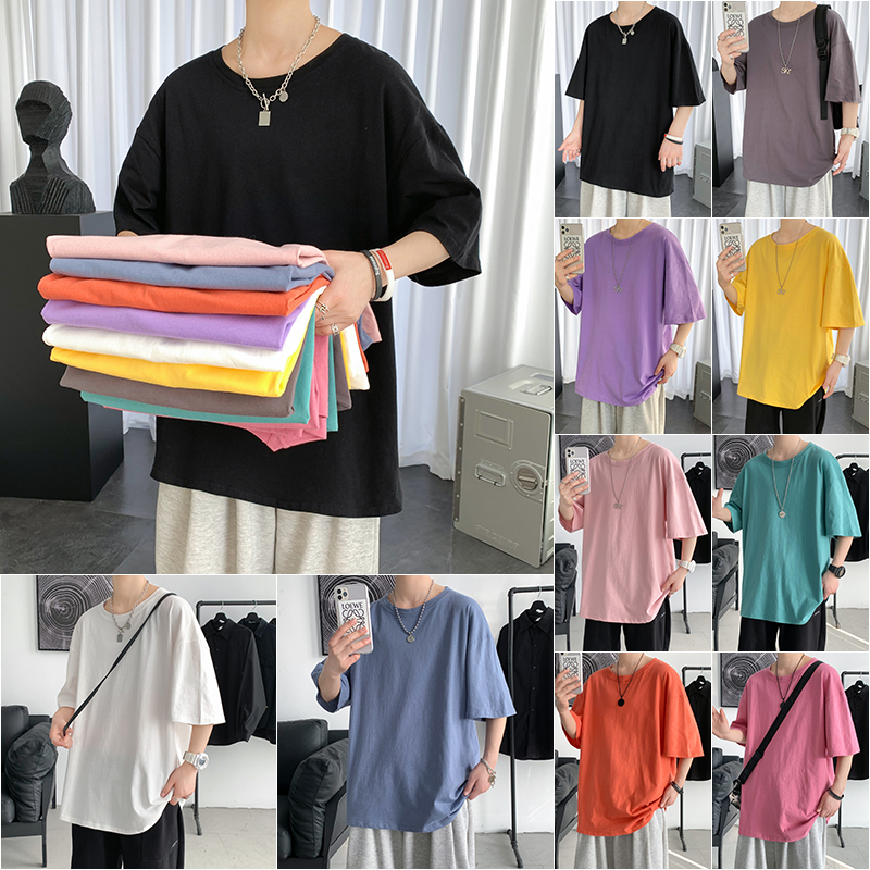 2024 夏季新款 港风短句大码纯色10色短袖T恤S-5X HT21000-P15