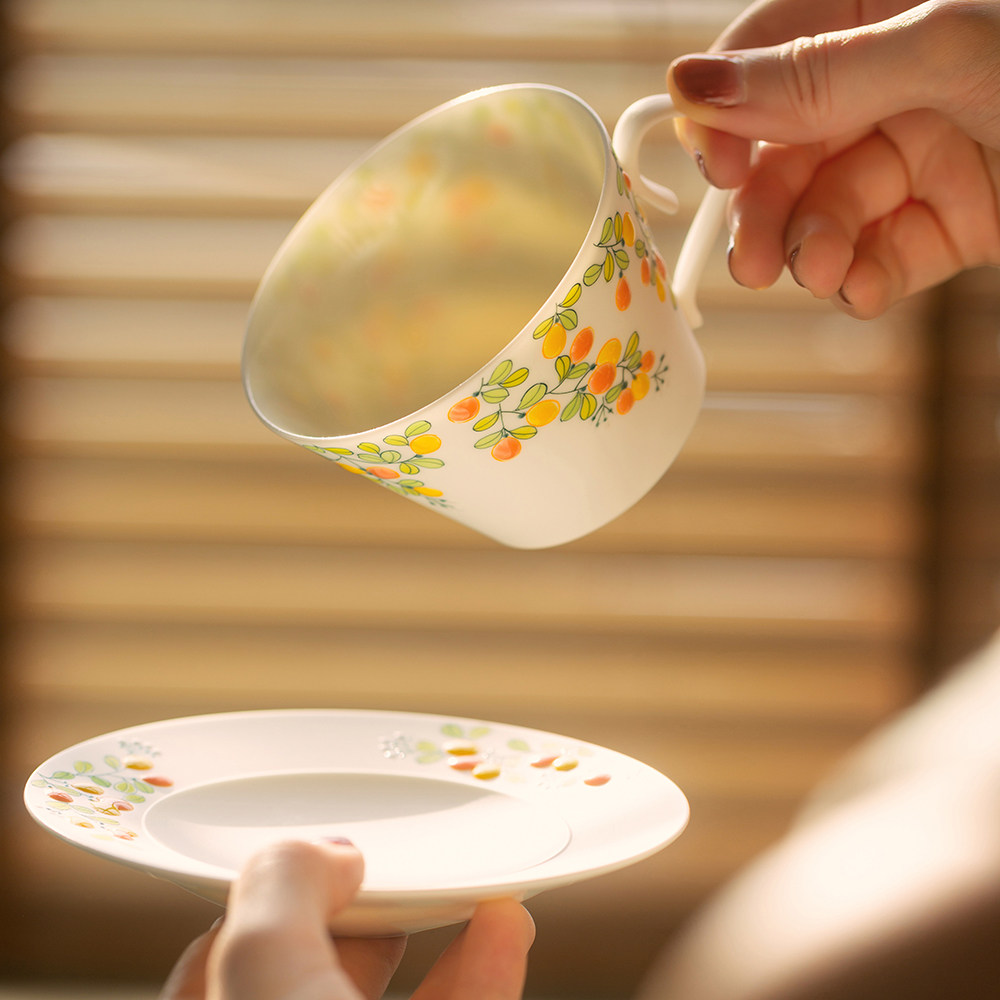 云汀手绘金桔猪口杯咖啡拉花杯,餐饮具,咖啡杯,淘宝优惠券,粉丝福利购,淘宝优惠卷
