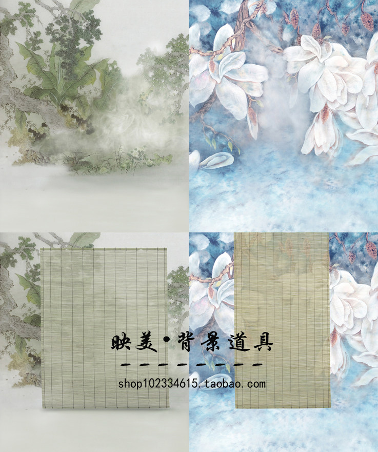 影楼拍照古装复古摄影写真背景婚纱儿童拍照全家福背景布泪红妆