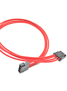 大4Pin 4针延长线 一公一母 IDE电源线 40cm 红色 水泵风扇用