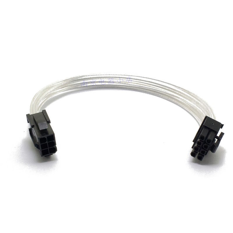 镀银6pin转8pin显卡供电线 6pin转6+2转接线 PCI-E6p转8p20cm