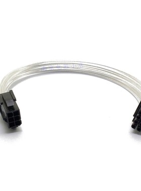 镀银6pin转8pin显卡供电线 6pin转6+2转接线 PCI-E6p转8p20cm