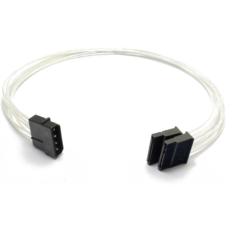 镀银4pin转sata一分二供电线 IDE4pin转sata转接线 D口4针转sata