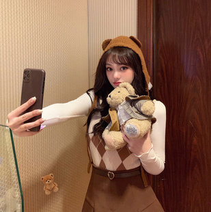 Starry 手心里的温暖/ 木耳边堆堆领打底衫 日系甜美内搭针织上衣