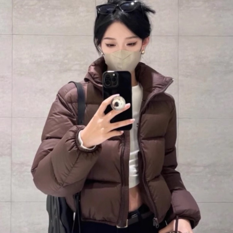 立领简约休闲百搭短款加厚羽绒服