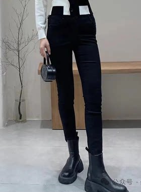 三粒扣修身百搭休闲牛仔裤铅笔裤