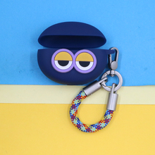 适用1MORE万魔S20/S22开放耳夹式蓝牙耳机保护套潮酷简约可爱萌卡通眼睛合金手指挂绳连体硅胶软壳