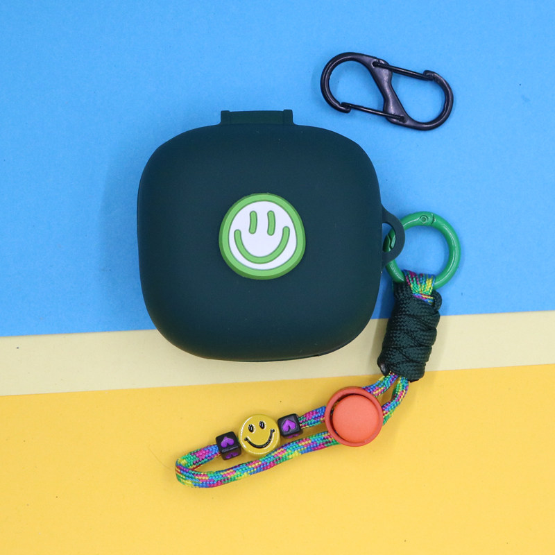 适用Beats Fit Pro蓝牙耳机保护套Powerbeats Fit简约小清新可爱开心阳光笑脸表情手绳挂饰硅胶软壳