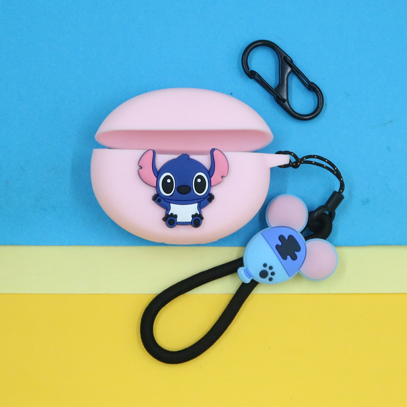适用OPPO Enco air2/3/4pro蓝牙耳机保护套air2i/3i/4i/R3pro小清新可爱萌动漫史迪仔奇卡通手绳挂饰硅胶软壳