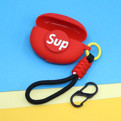 适用三星/Samsung Galaxy Buds3蓝牙耳机保护套3Pro潮酷个性拼色打结编织短绳钥匙圈挂饰硅胶软壳