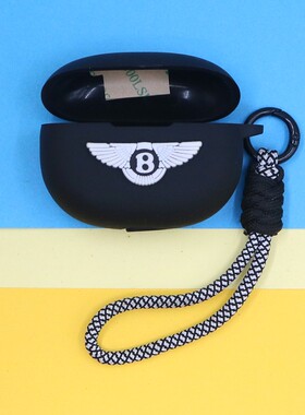 适用Beats Studio Buds+蓝牙耳机保护套2代个性黑色潮酷简约图标手绳挂饰防摔硅胶软壳