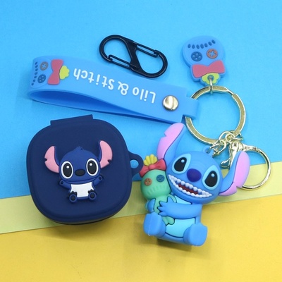 适用铁三角ATH-SQ1TW 2小方糖1/2代蓝牙耳机保护套潮酷可爱萌卡通史迪仔奇小金挂饰连体防摔硅胶软壳