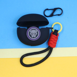 适用红米buds8/6pro电竞版蓝牙耳机保护套Buds6/8青春版潮酷个性简约黑色风黑豹奥特曼buds5pro防摔硅胶软壳