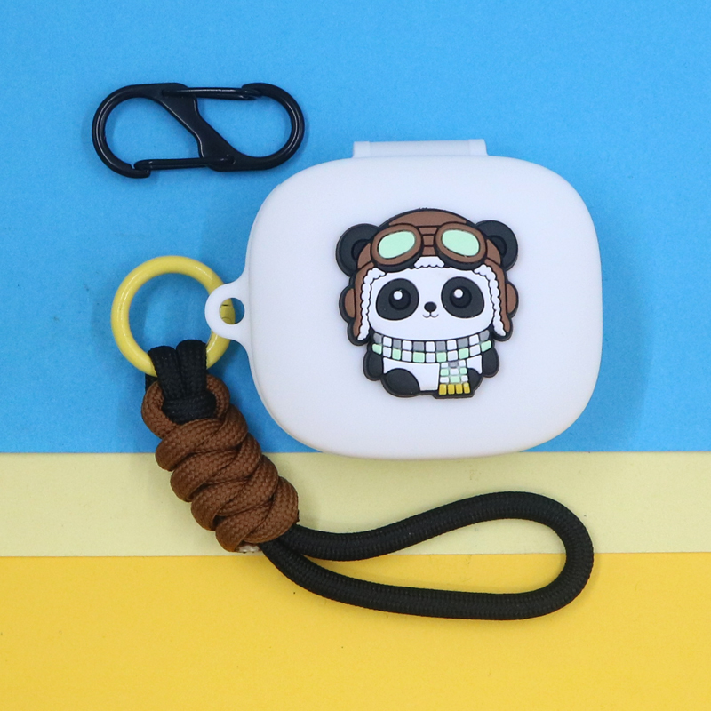 适用QCY AilyBuds E20/E10蓝牙耳机保护套MeloBuds N30 T13 X ANC潮酷个性萌可爱滑雪眼镜帽熊猫手绳硅胶软壳