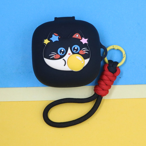 适用Beats Fit Pro蓝牙耳机保护套Powerbeats Fit软萌治愈系可爱萌卡通小猫熊猫吹泡泡手绳硅胶软壳