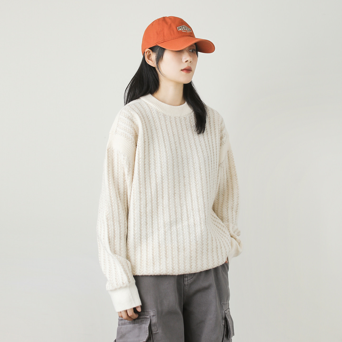 日系复古麻花毛衣男女秋冬款