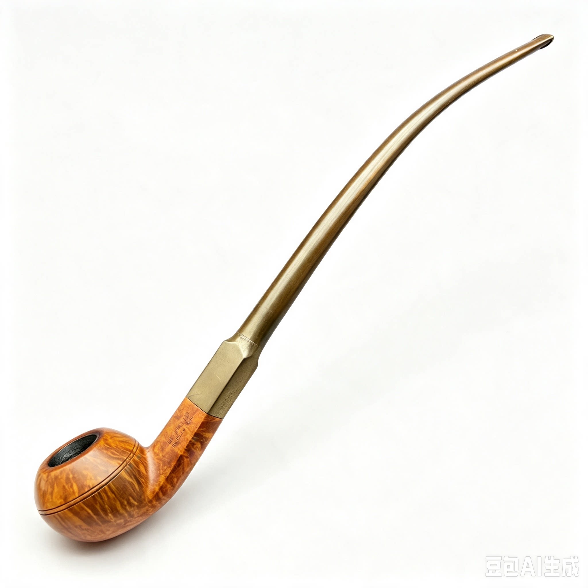 小猪烟斗二手近新石楠木意大利沙芬六十年代三点金双嘴