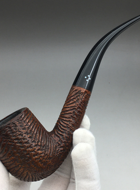 小猪烟斗 二手石楠木英国Sasieni four dot rustic Viscount